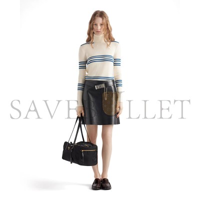 PRADA LARGE RE-NYLON TOP-HANDLE BAG WITH PADLOCK 1BB135 (40*21*20cm) 